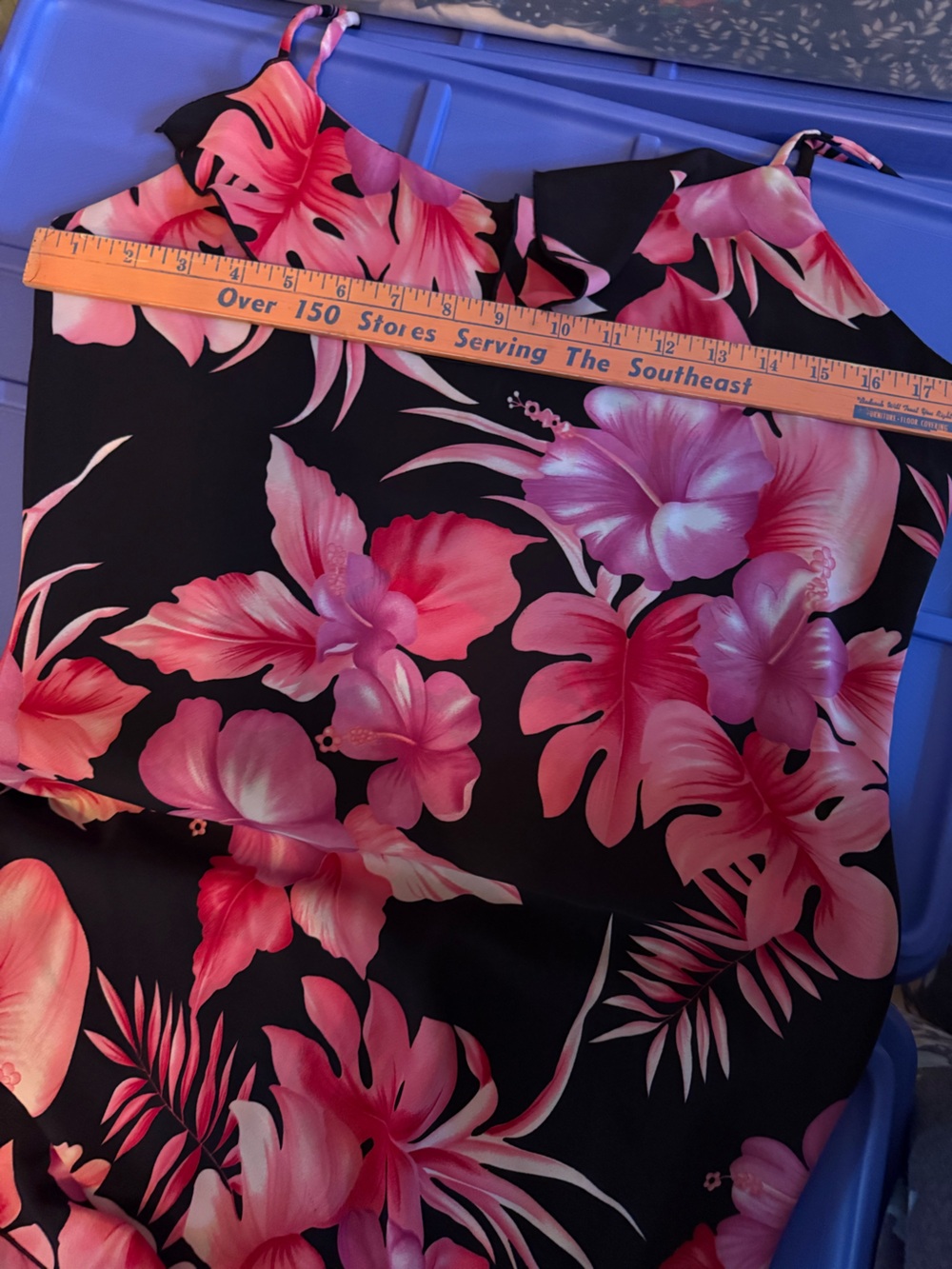 Mlle Gabrielle Floral Slip Dress Womens 10P Black Pink Tropical Ruffle Petite - Picture 7 of 7
